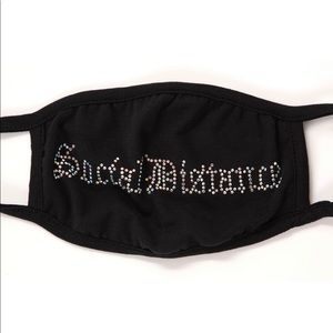 Social Distance Rhinestone Face Mask